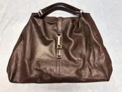 madras マドラス レザーコンビ ショルダーバッグ ダークブラウンのサムネイル