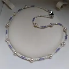 アコヤ真珠、あこや芥子パール、タンザナイトのネックレス