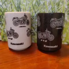 KAWASAKI　湯呑み　湯のみ　正規品白黒２点セットのサムネイル