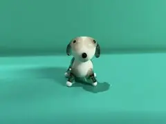 ミニチュアガラス製 犬のフィギュア
