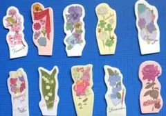 花のイラスト付箋 10枚セット