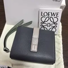 女ダヒョペン様専用】LOEWE ロエベ 三つ折り財布 レディース ネイビー