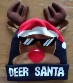 H＆M　Xmasトナカイニット帽　キッズ　92/104 (50-51)