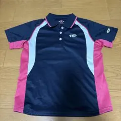 TSP 卓球用ポロシャツ ネイビー/ピンク