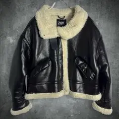 イヴ様専用♪美品✨ZARA B3 フライトジャケット フェイクレザー ムートン