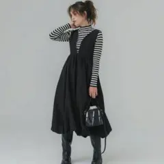 coca 裾バルーン ジャンパースカート ブラック　L　3