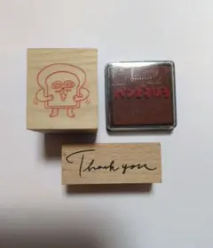 パンどろぼう 木製スタンプ＆インクパッド