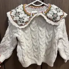 ZARAベイビー ケーブル編みセーター 18-24ヶ月 ホワイト