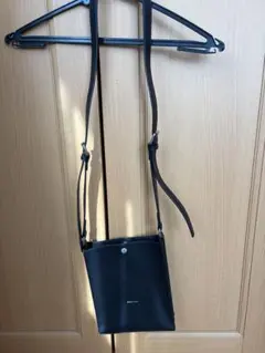 ブラックレザー ミニショルダーバッグ