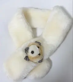 マフラー クマ 白