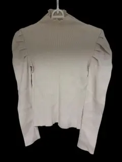 パフスリーブニットトップス 長袖