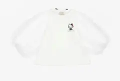 サンリオ　キティ　チュールパフ袖8分丈　長袖Tシャツ