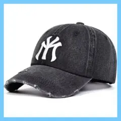 キャップ デニム ブラック ビンテージ 帽子 刺繍 ストリート アメカジ ③