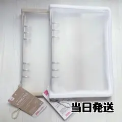 ダイソー A5 6リングファイル 6穴バインダー ホワイト ベージュ ジッパー付