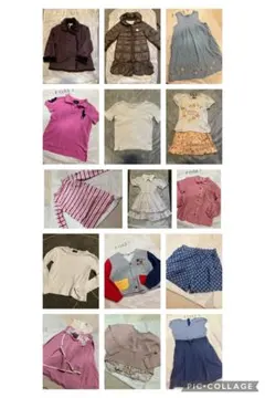 女の子向け子供服 まとめ売り 15点セット（ミキハウス.メゾピアノ.トッカなど）のサムネイル