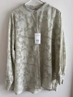 NICE CLAUP 大人気　ジャガードシアーシャツ