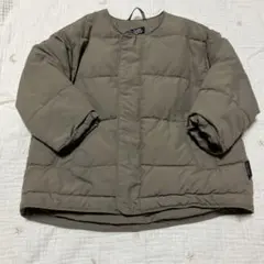 チョコレート色が可愛い♪軽いフェイクダウンアウター　90cm