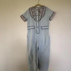 ZARA フラワープリント オーバーオール 7歳
