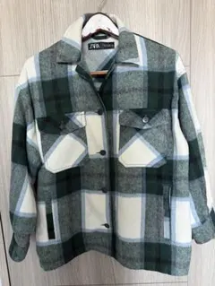【ZARA】チェック柄フランネルジャケット