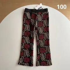 新品 (100) 花柄 総柄 ロングパンツ むくぞー君 コラボ mid mile