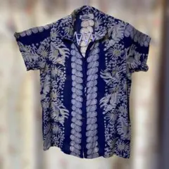 Kahiko 半袖シャツ ブルー系 シェル柄
