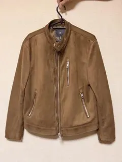 H&M ブラウン スエード ライダースジャケット
