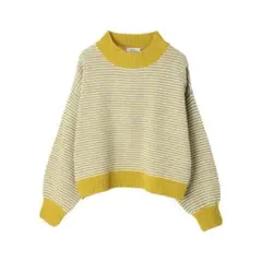 earth music&ecologyモールヤーンショートニット （マスタード）