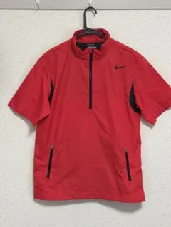 NIKE GOLF ハーフジップ 半袖 赤黒 M スポーツ 春夏　軽量　GW