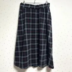 裏起毛スカート　チェック柄　LL