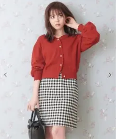 MAJESTC LEGON バックレースアップ台形ミニスカート