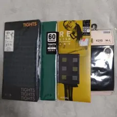 ATSUGI 60デニール 千鳥格子柄タイツ M-L