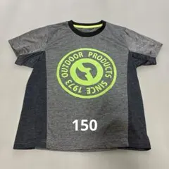 OUTDOOR♡150サイズ♡半袖Tシャツ　トップス 黒/ライトグリーン