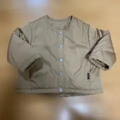 ベージュノーカラーボタン付きアウター 90cmコムサイズム