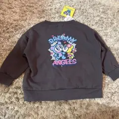 新品タグ付き エンジェルブルー トレーナー 90cm グレー　平成レトロ 裏起毛