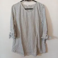innoce シャツ トップス ストライプ M おしゃれ 上品 - メルカリ