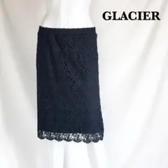 GLACIER レース膝丈タイトスカート　裏地付き　入学式　フォーマル