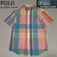 美品 POLO Ralph Lauren ボタンダウンシャツ マドラスチェック