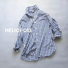 HELIOPOLE ギンガムチェック長袖シャツ サイズ38 エリオポールのサムネイル