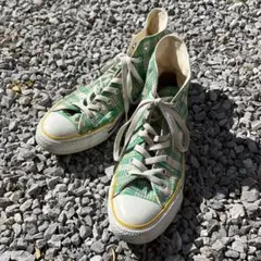CONVERSE ALL STAR ハイカットスニーカー 緑チェック 27.5