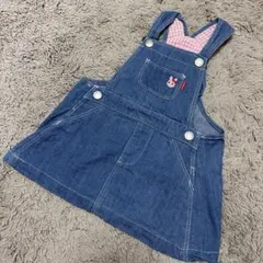 週末限定値下げ‼️ ミキハウスホットビスケッツ キャビット刺繍 ジャンパースカート