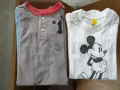 ＃1 べビーＧap ロンパース60cm・半袖ロンパース80センチ２枚セット