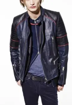 定価245000円 ディーゼル高級ライン　高額モデル　レザーライダース　肉厚牛革