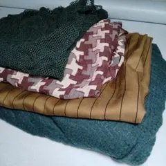 生地セット 幾何学模様 /コットン布/ まとめ買い/ストライプ、メッシュ