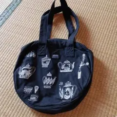 「glanta」SUPER　HAKKA×保坂優子「喫茶の時間」刺繍丸型トートのサムネイル