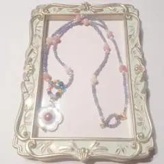 アコガレペンダント【フラワーレトロ·パープル】