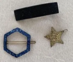 ヘアアクセサリー バレッタなど3種セット