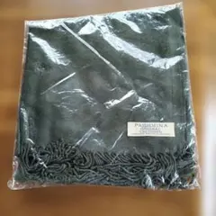 100%カシミヤ　パシュミナストール 深いモスグリーン