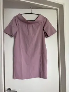 rienda 薄紫 半袖ワンピース