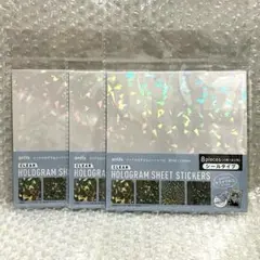 セリア クリア ホログラムシートシール 3点セット シール帳 リフィル 折り紙