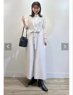 美品 ルルウィルビー シルキーダブルクロスドレスコート - メルカリ